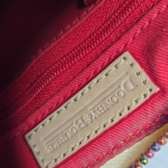 Dooney & Bourke Red and Tan Handbag - Picture 3 of 5